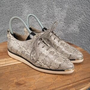 Cole Haan Grand Series Snake Print Leather Oxford Shoes Woman's Size 5.5 B